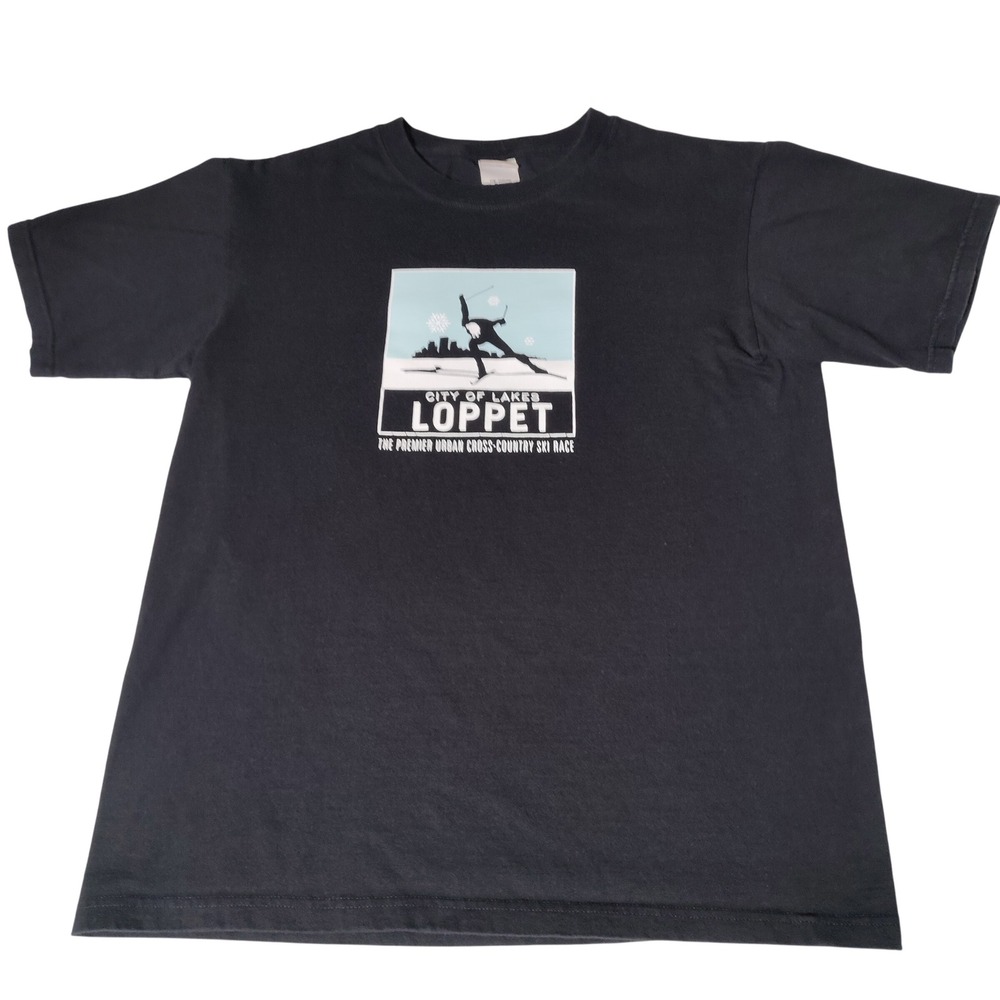 Anvil Mens City of Lakes Loppet Urban Cross-Country Ski Race Graphic T-Shirt M